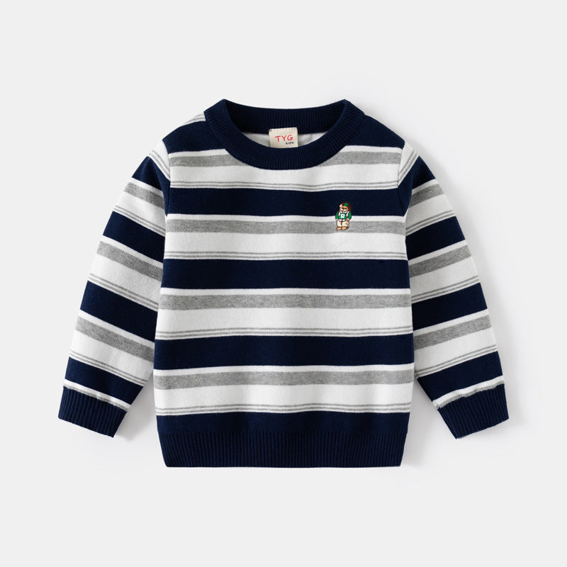 بلوز ولادي مخطط لونين