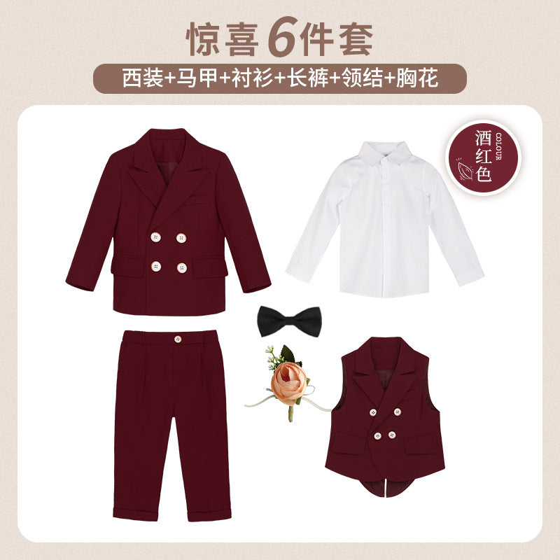 طقم ولادي رسمي احمر