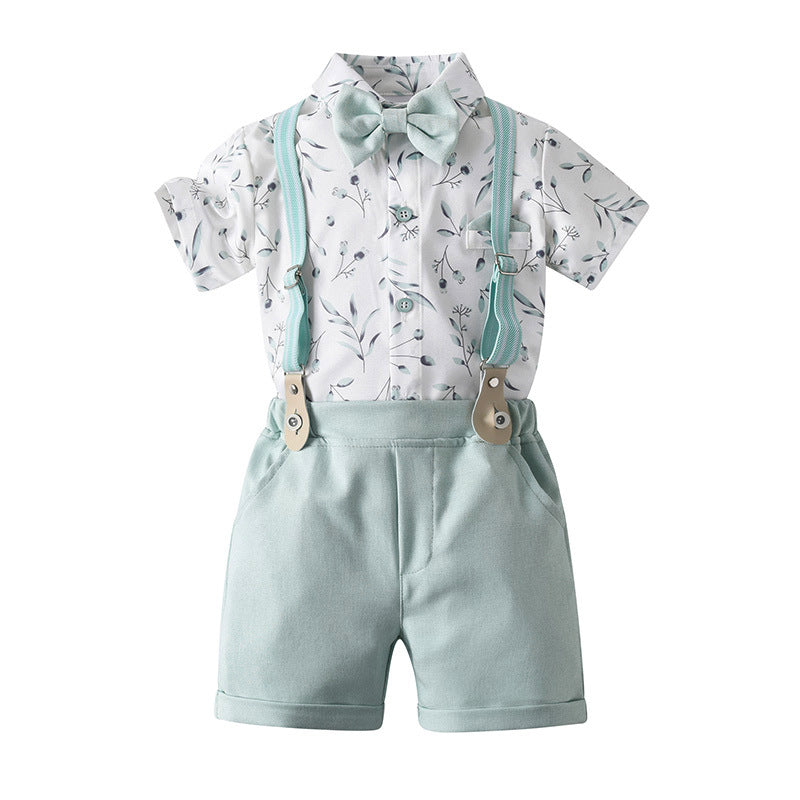 طقم ولادي رسمي فستقي