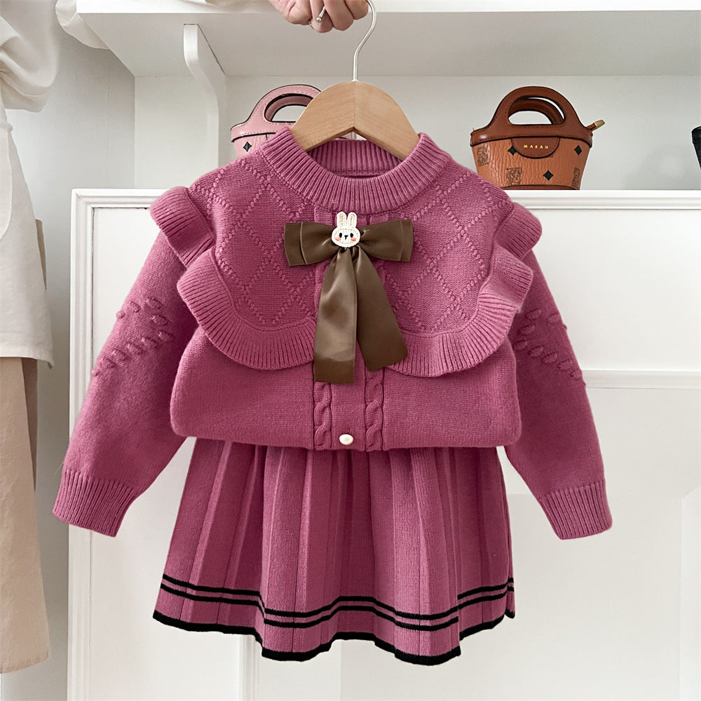 طقم بناتي وردي