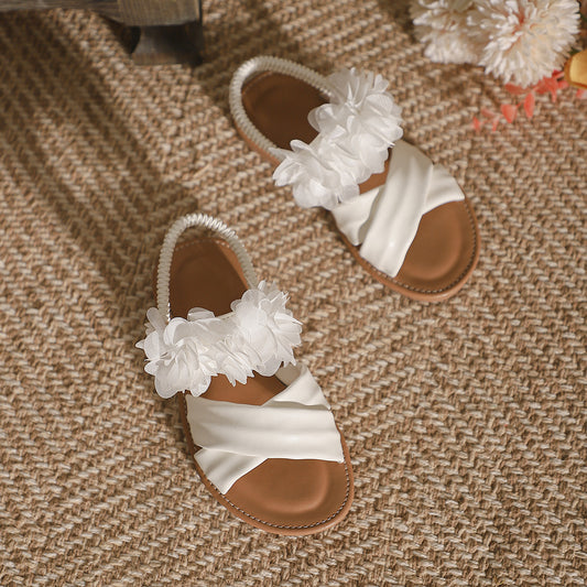 صندل بناتي ابيض