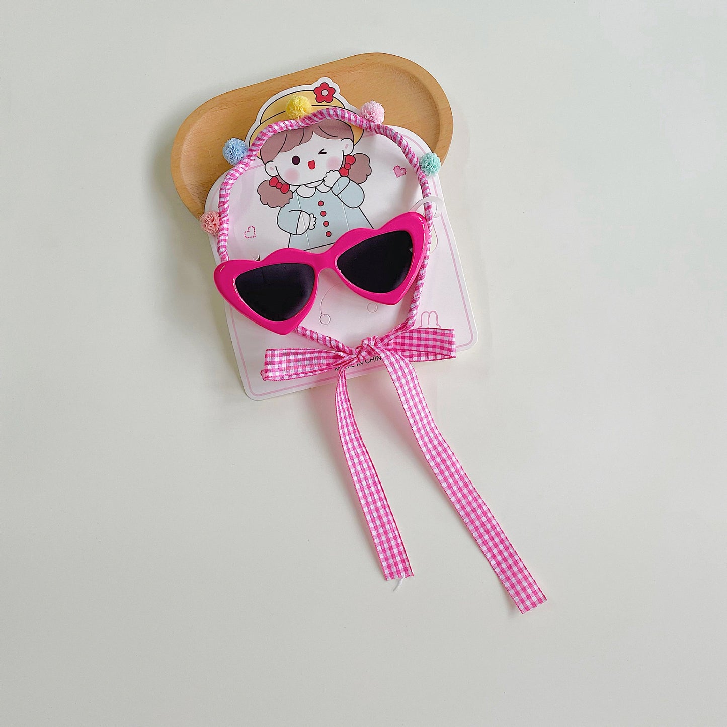 نظارات اطفال قلب وردي