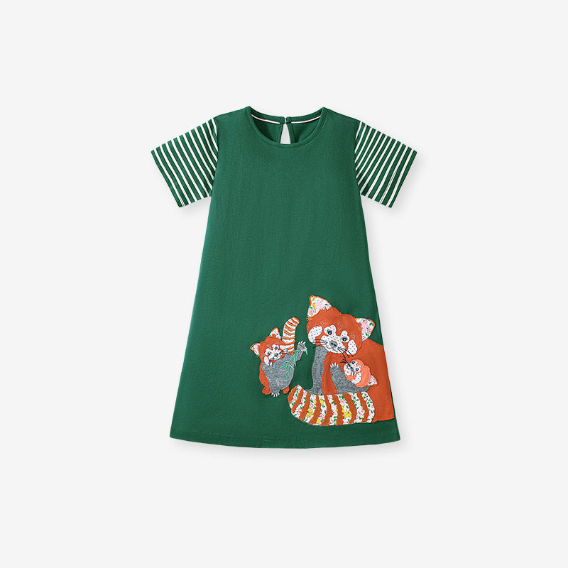 فستان بناتي اخضر