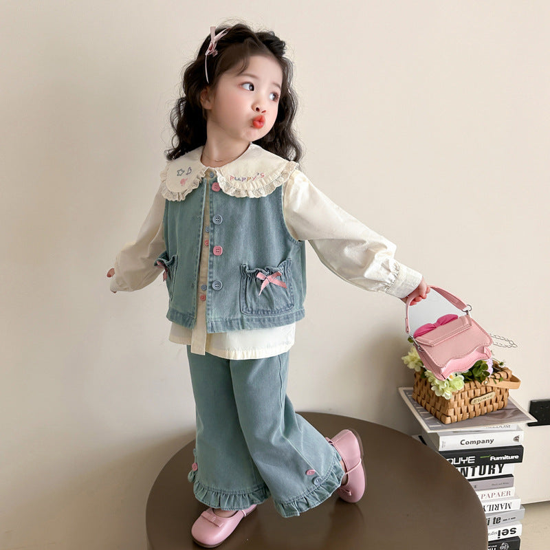 طقم بناتي جينز