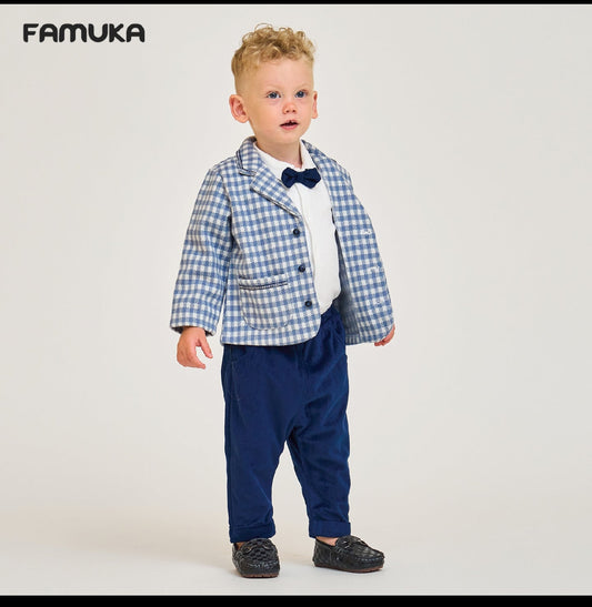 طقم اطفال رسمي ازرق