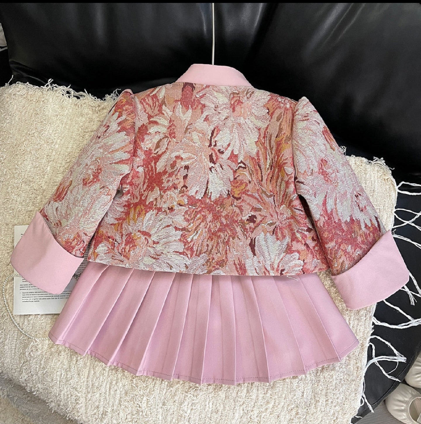 طقم بناتي مشجر قطعتين